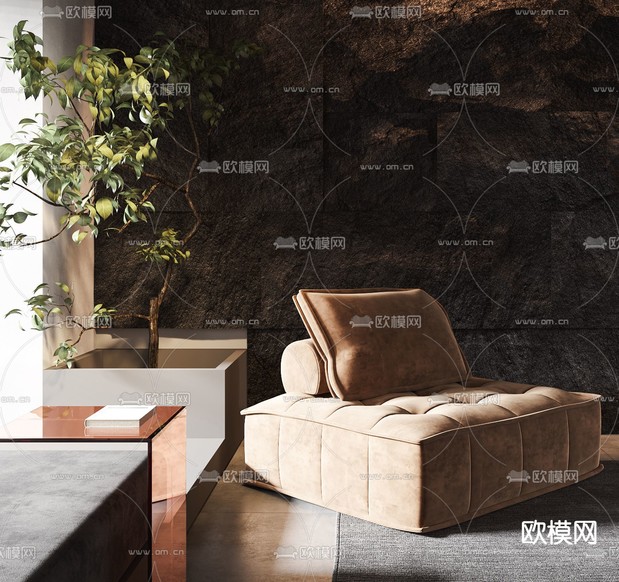 休闲沙发3d模型下载