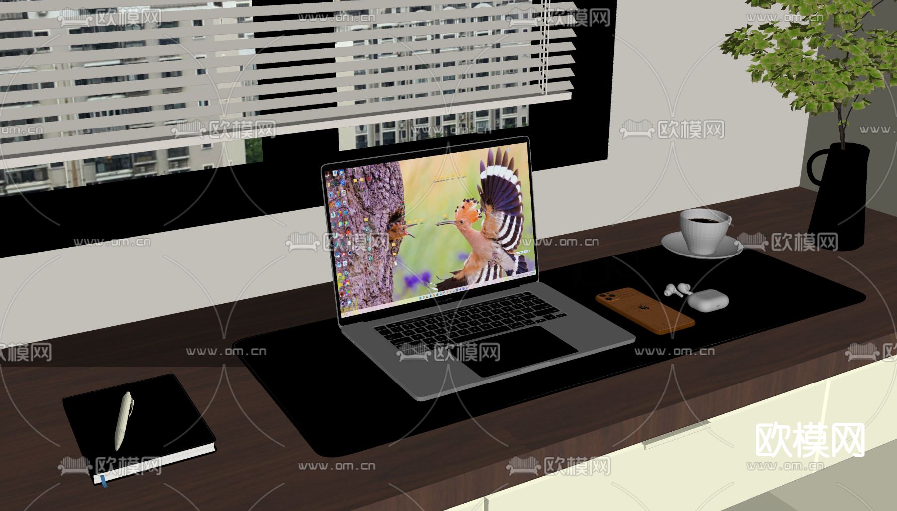 苹果笔记本电脑 苹果手机su模型下载（渲染图2）