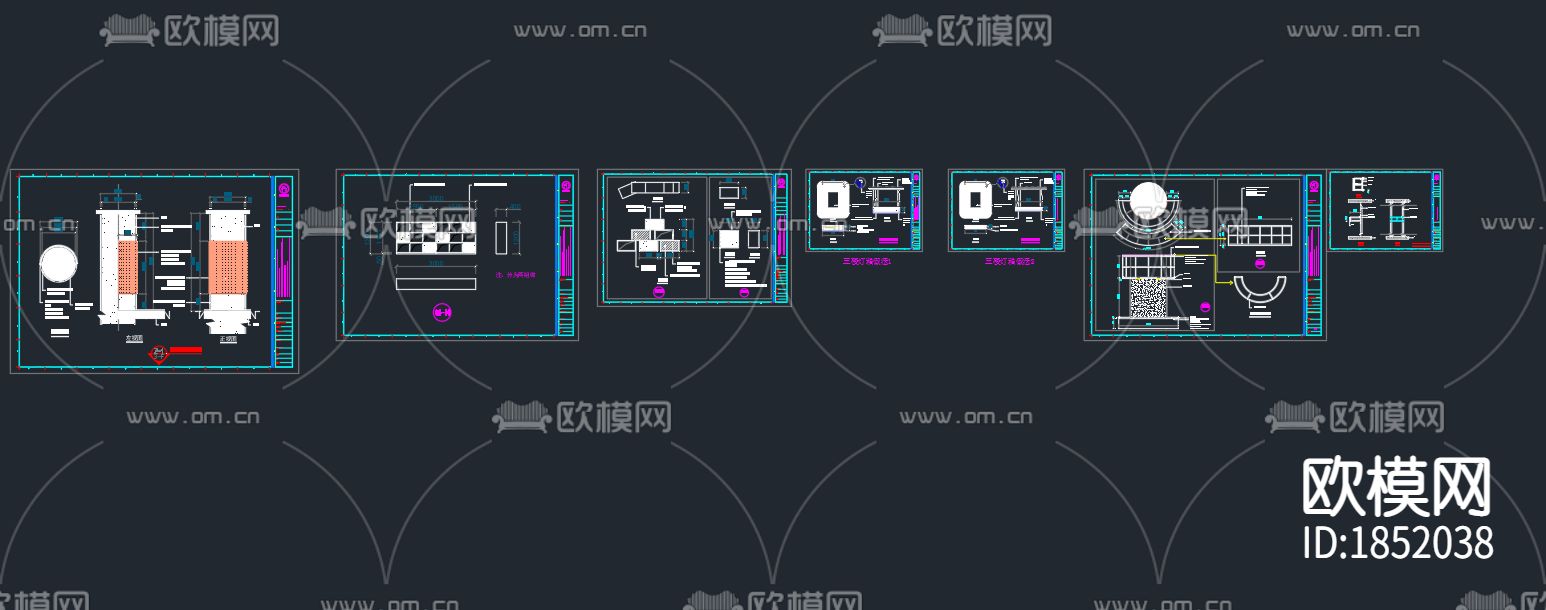 校园书店咖啡店CAD施工图下载（渲染图6）