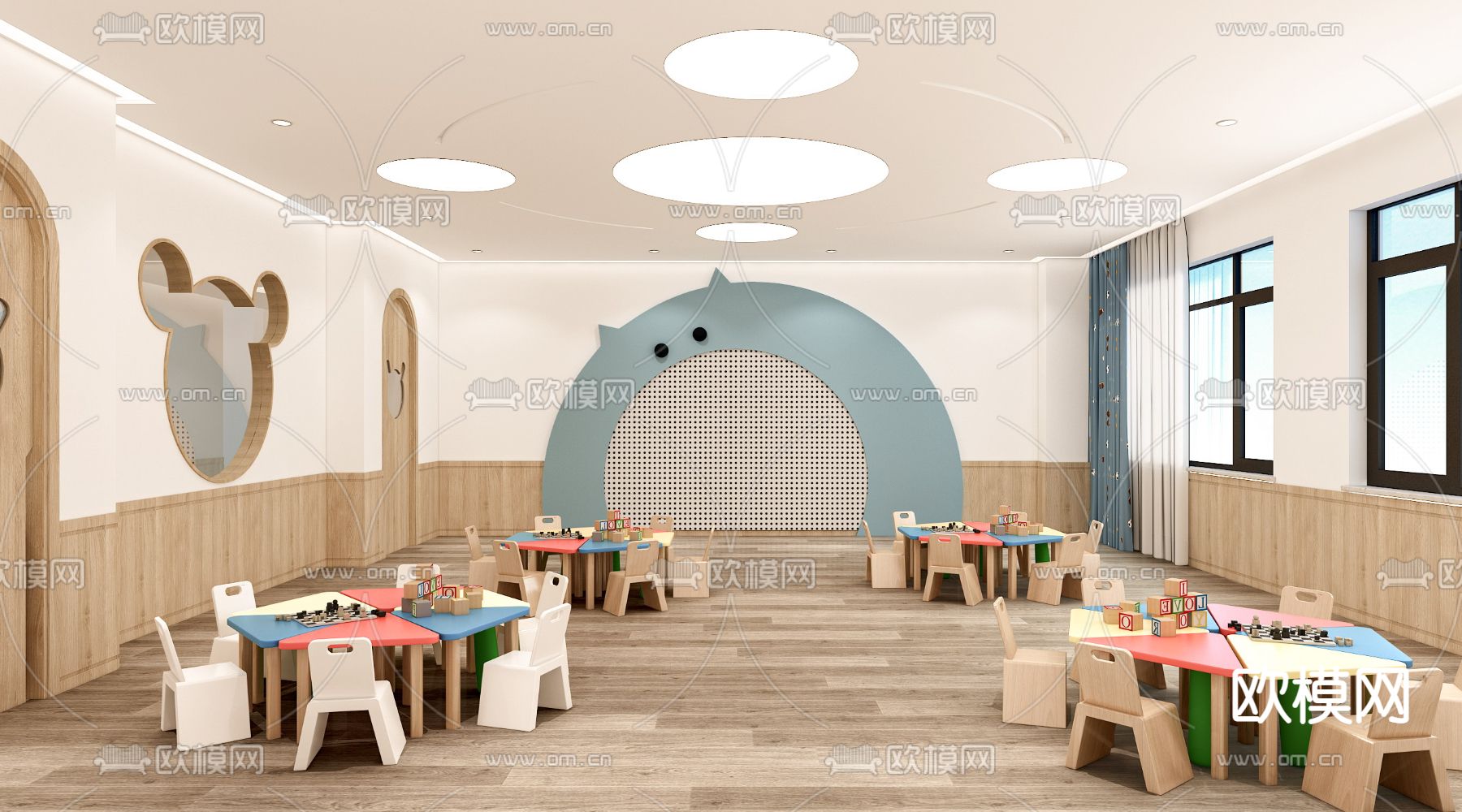 托育中心 幼儿园3d模型下载（渲染图6）
