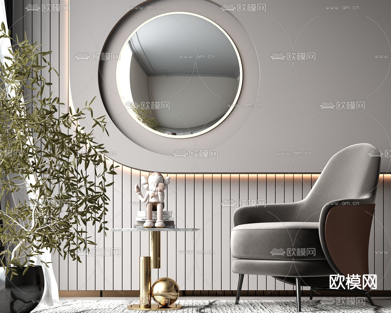 轻奢休闲沙发3d模型下载