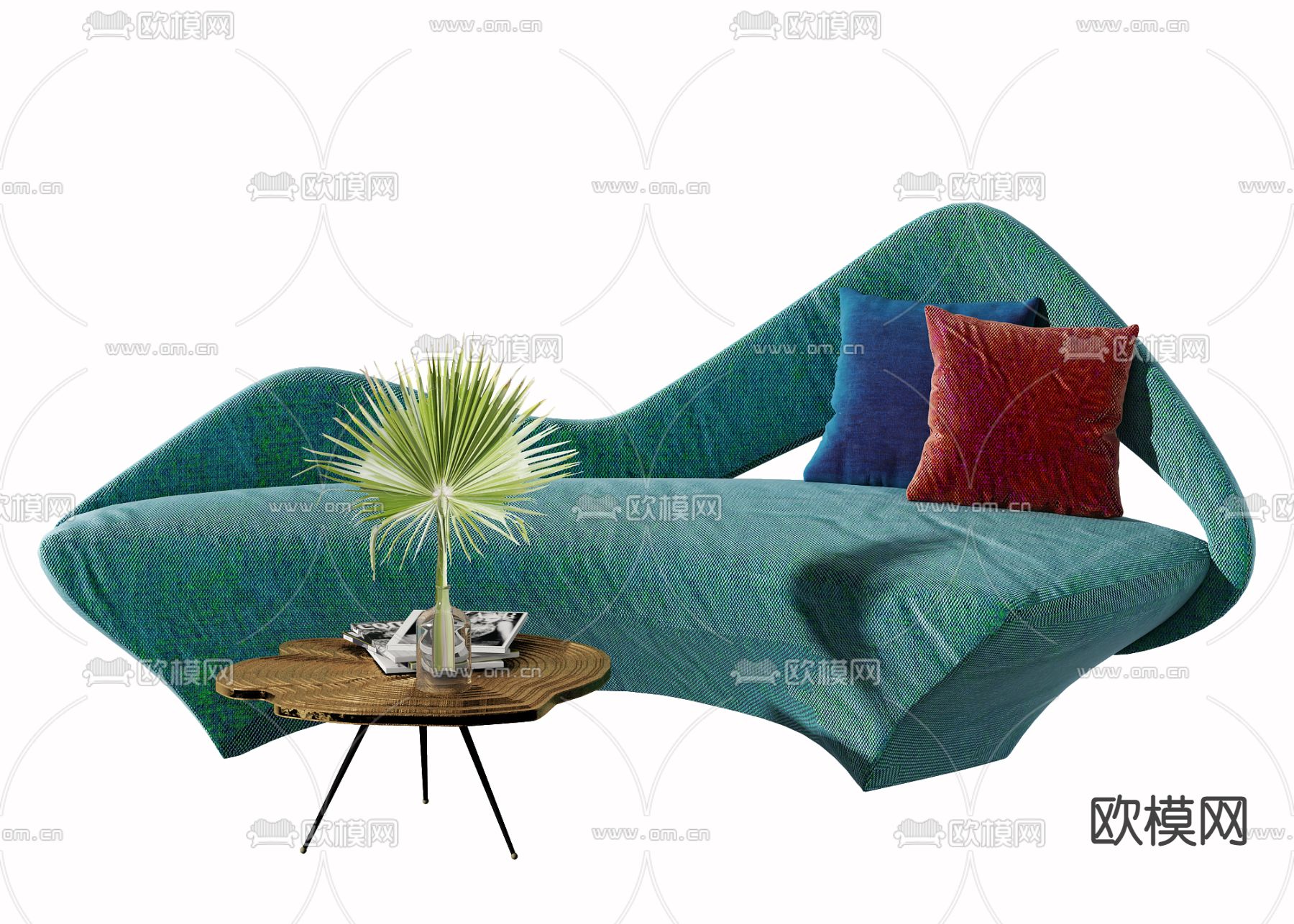 现代异形沙发 弧形沙发3d模型下载