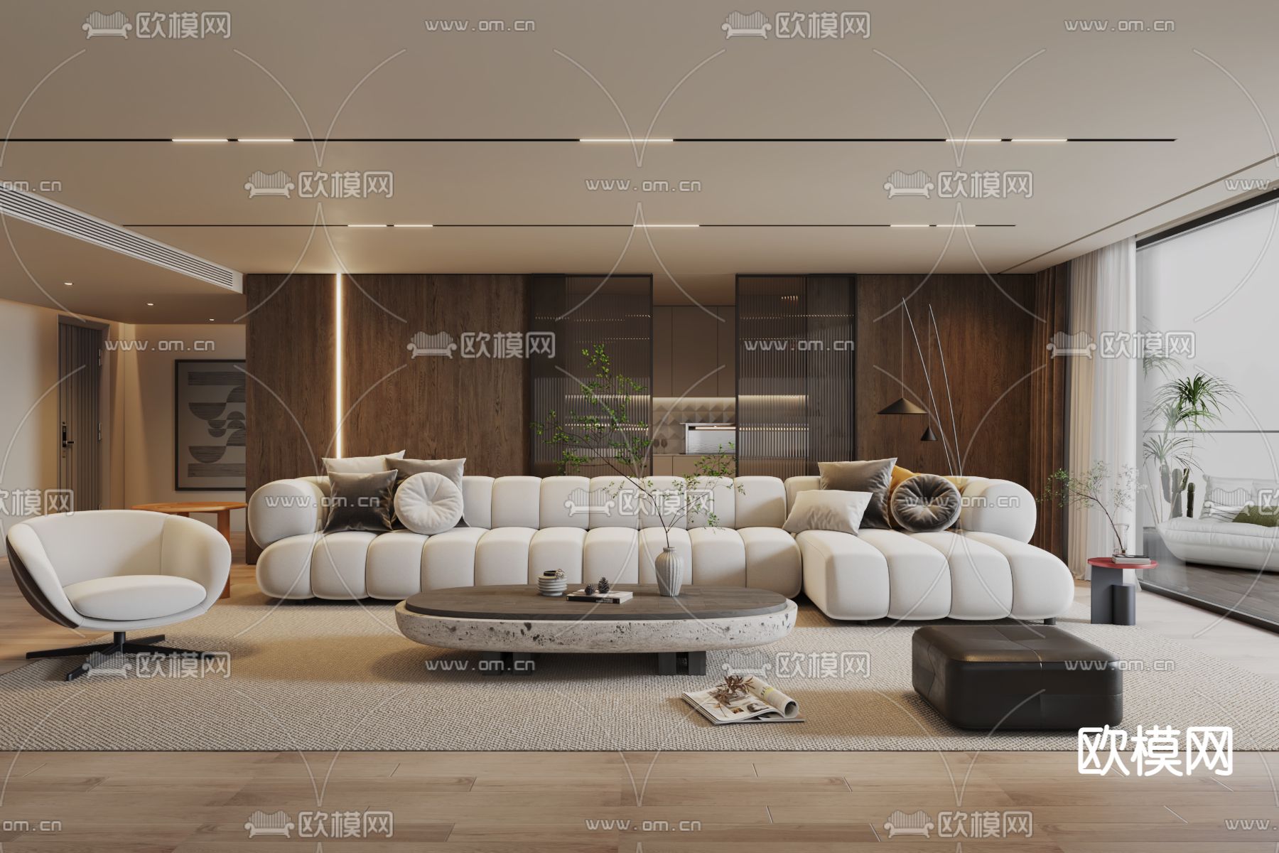Minotti 米洛提 组合沙发3d模型