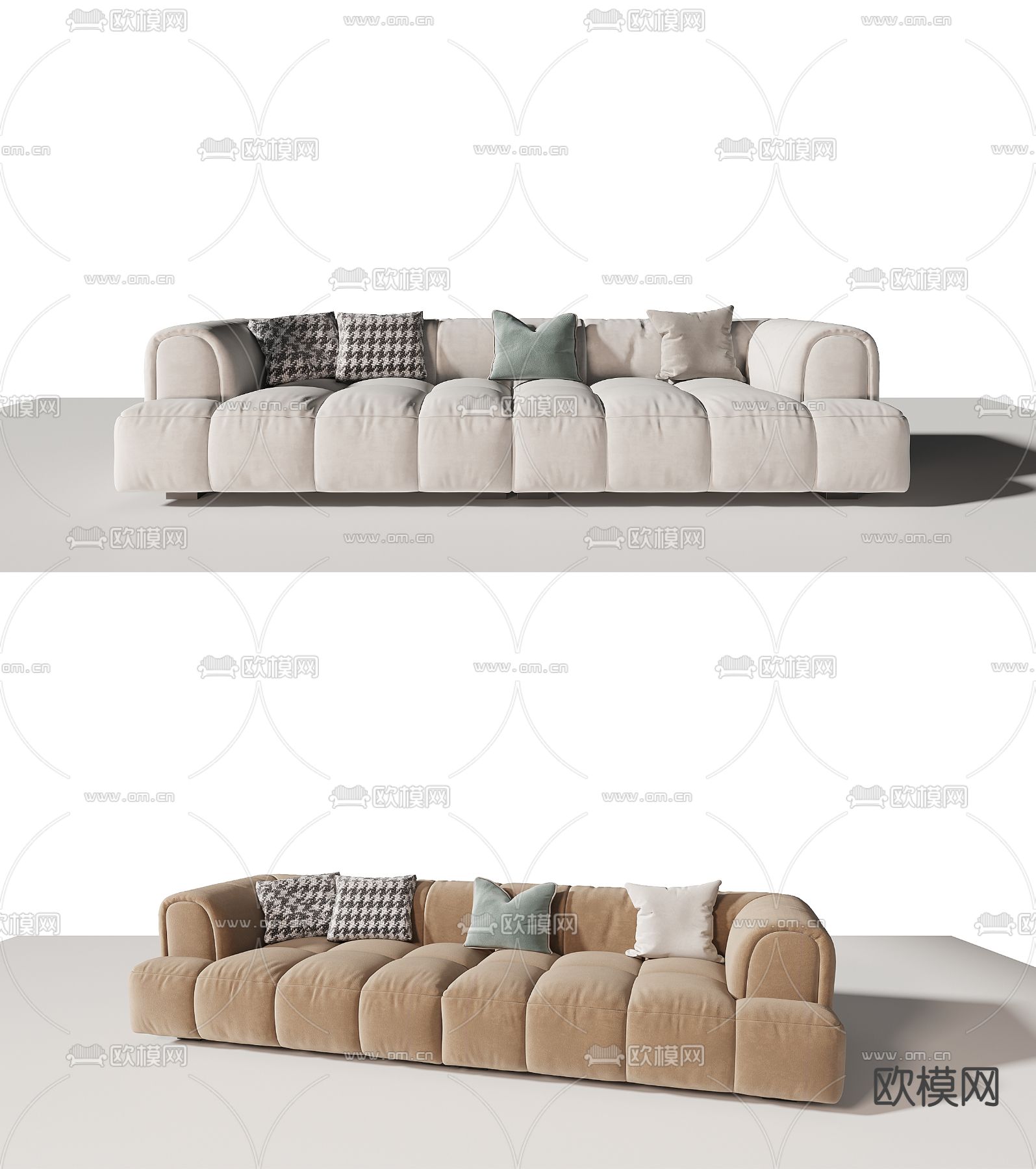 现代双人沙发3d模型下载