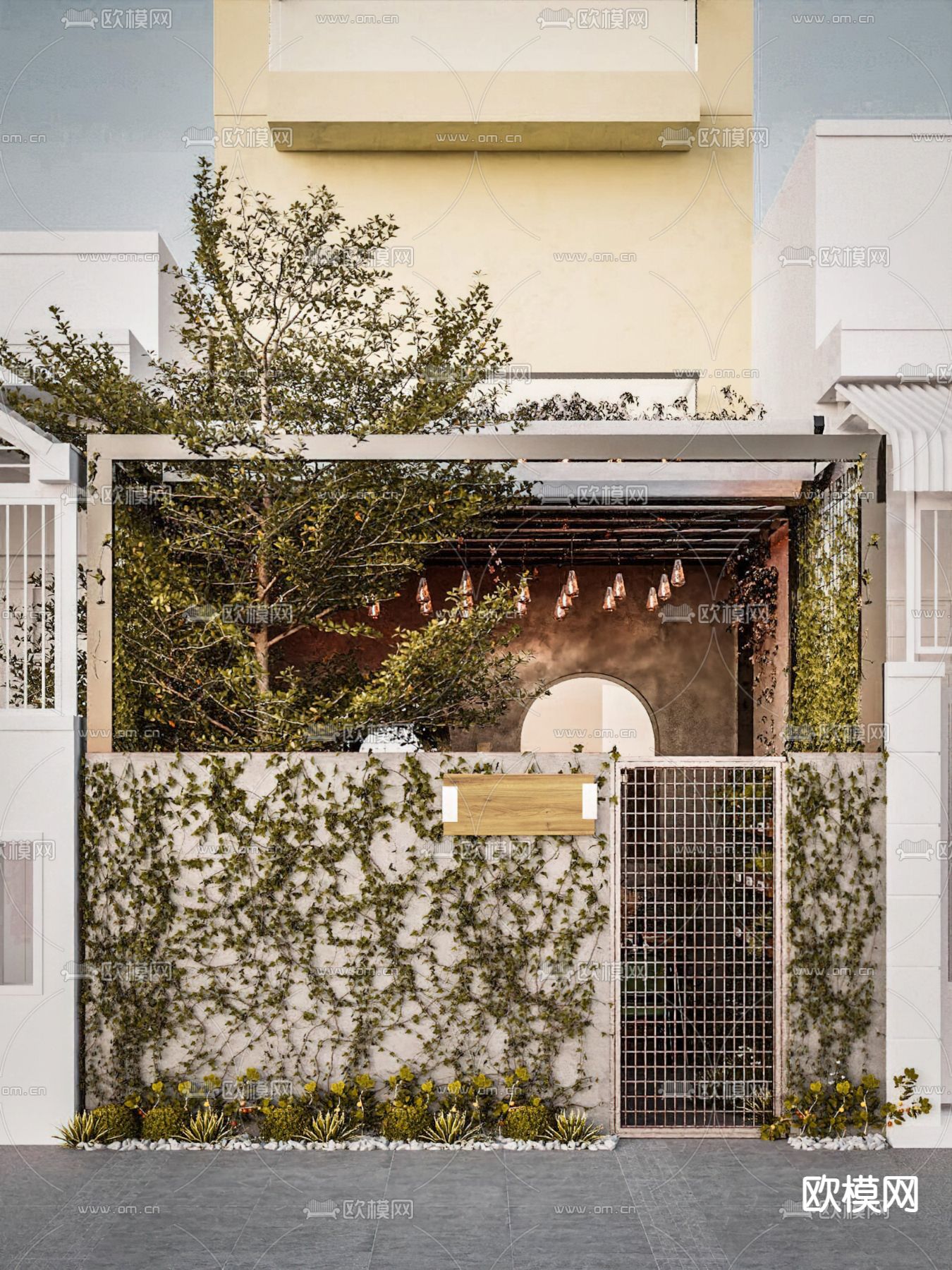 户外庭院 花园3d模型下载（渲染图4）