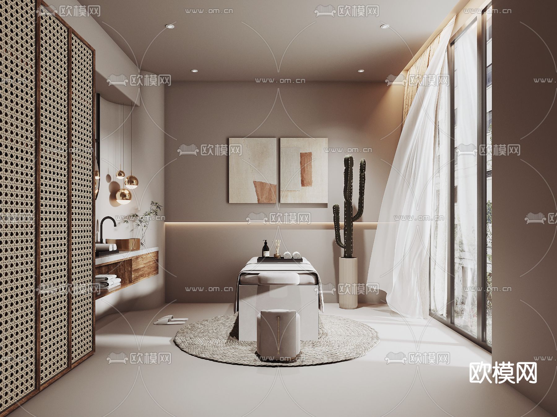 美容院 SPA护理房3d模型下载