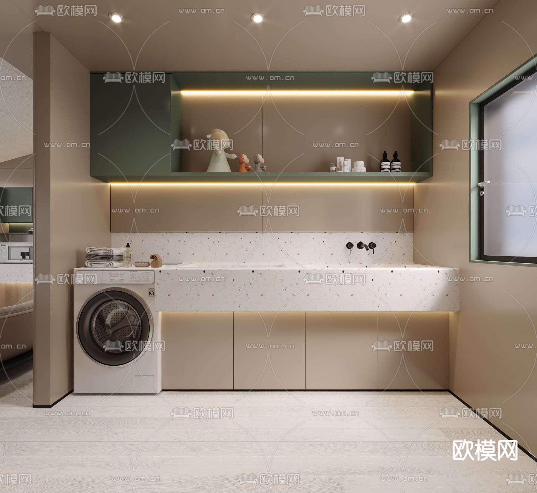 现代卫生间 洗手间3d模型