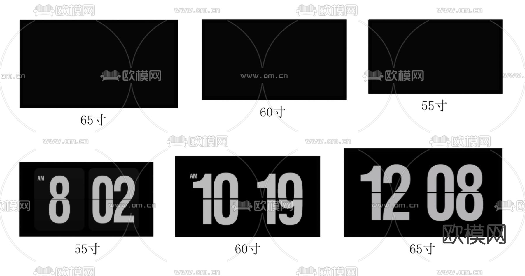 电视 液晶电视机su模型下载（渲染图2）