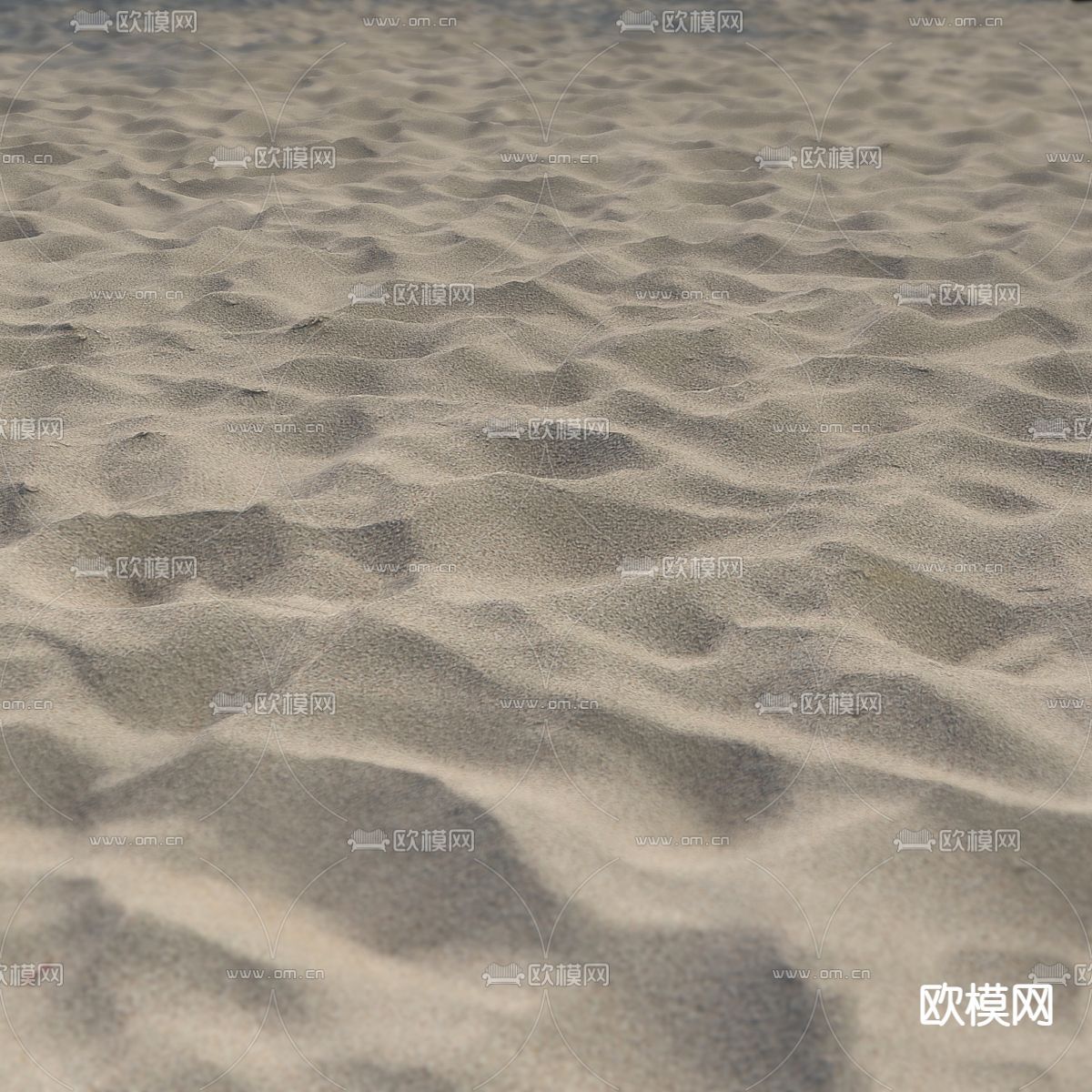 现代沙滩 沙地3d模型下载（渲染图2）
