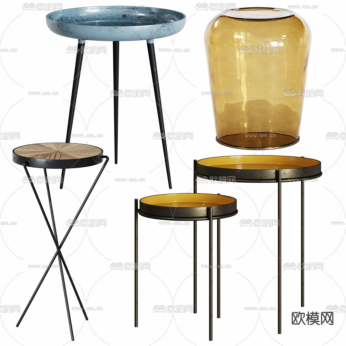 现代吧台椅3d模型下载