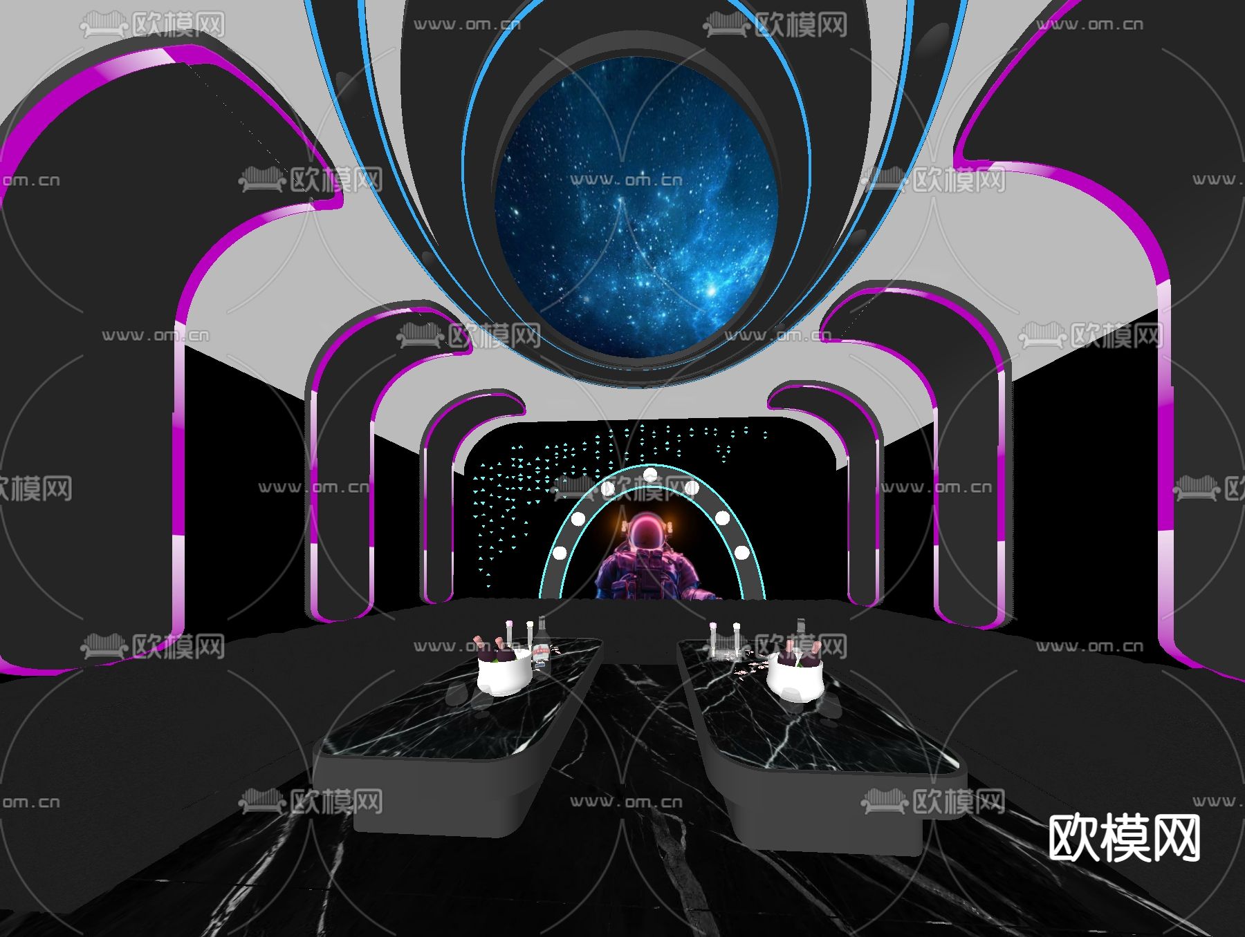 现代KTV 包厢 包房su模型下载（渲染图1）