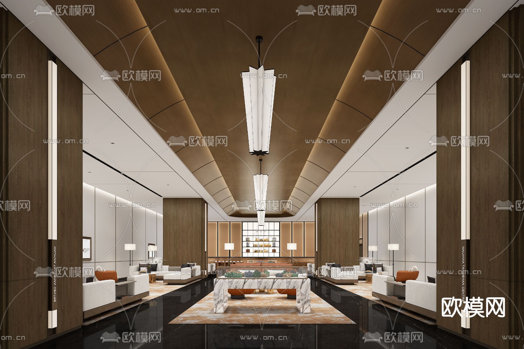 观致设计 茂华唐山中心售楼处3d模型下载_ID12258802_3dmax免费模型-欧模网