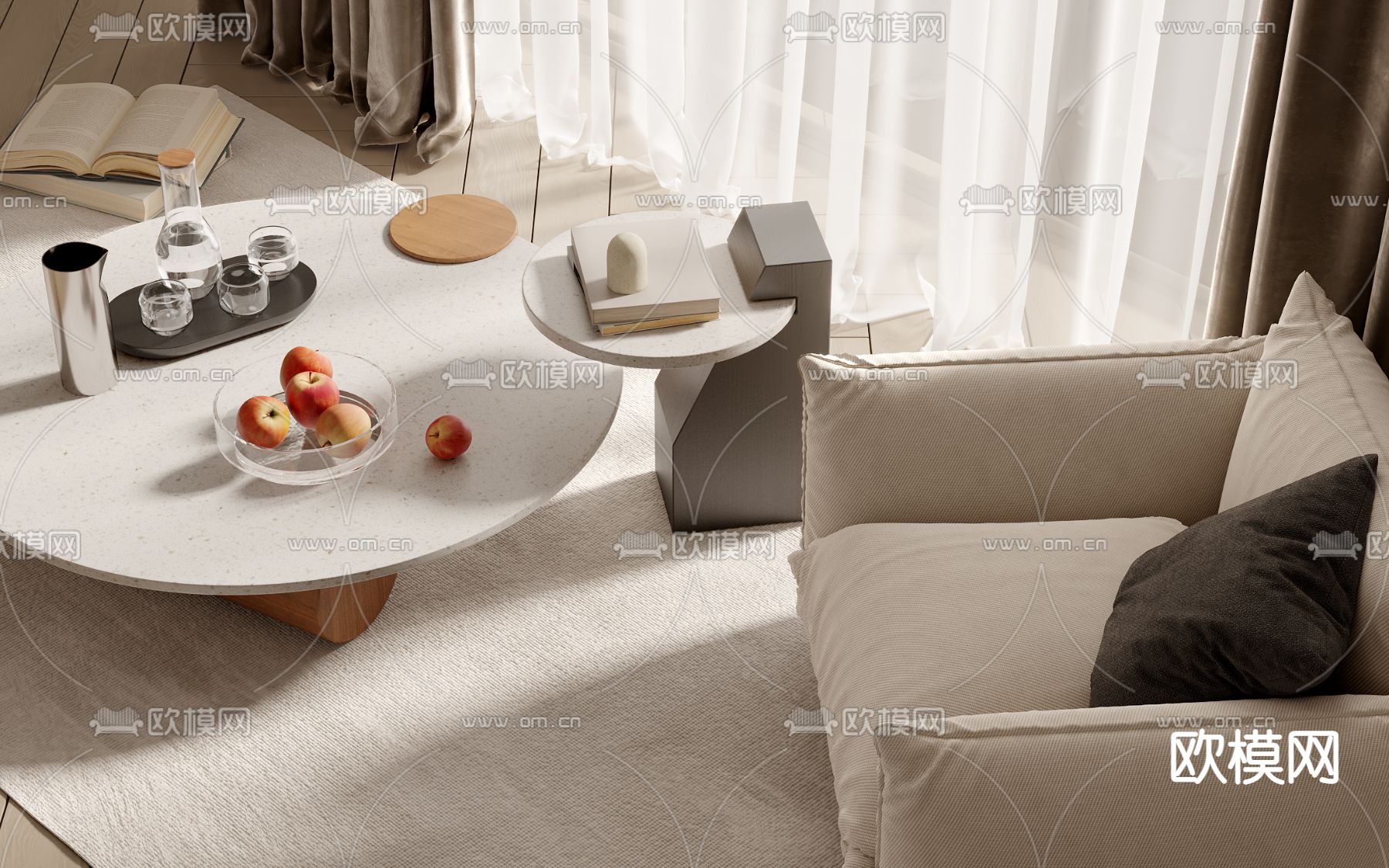 现代单人沙发3d模型下载