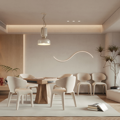  侘寂风棋牌室 娱乐室su模型 