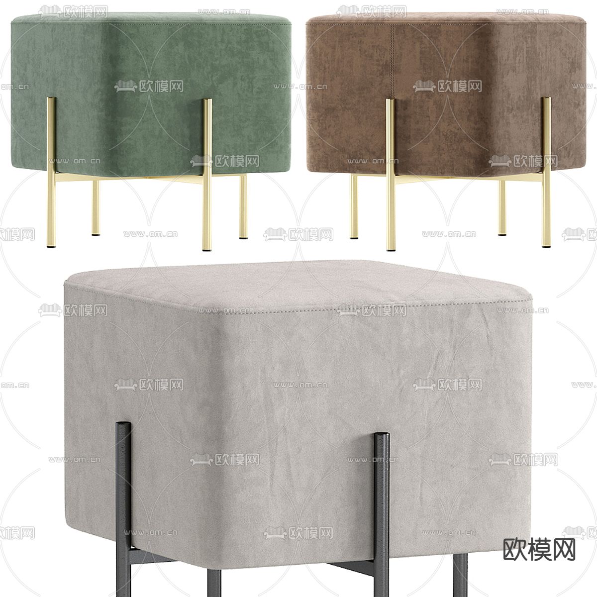现代凳子3d模型下载（渲染图1）