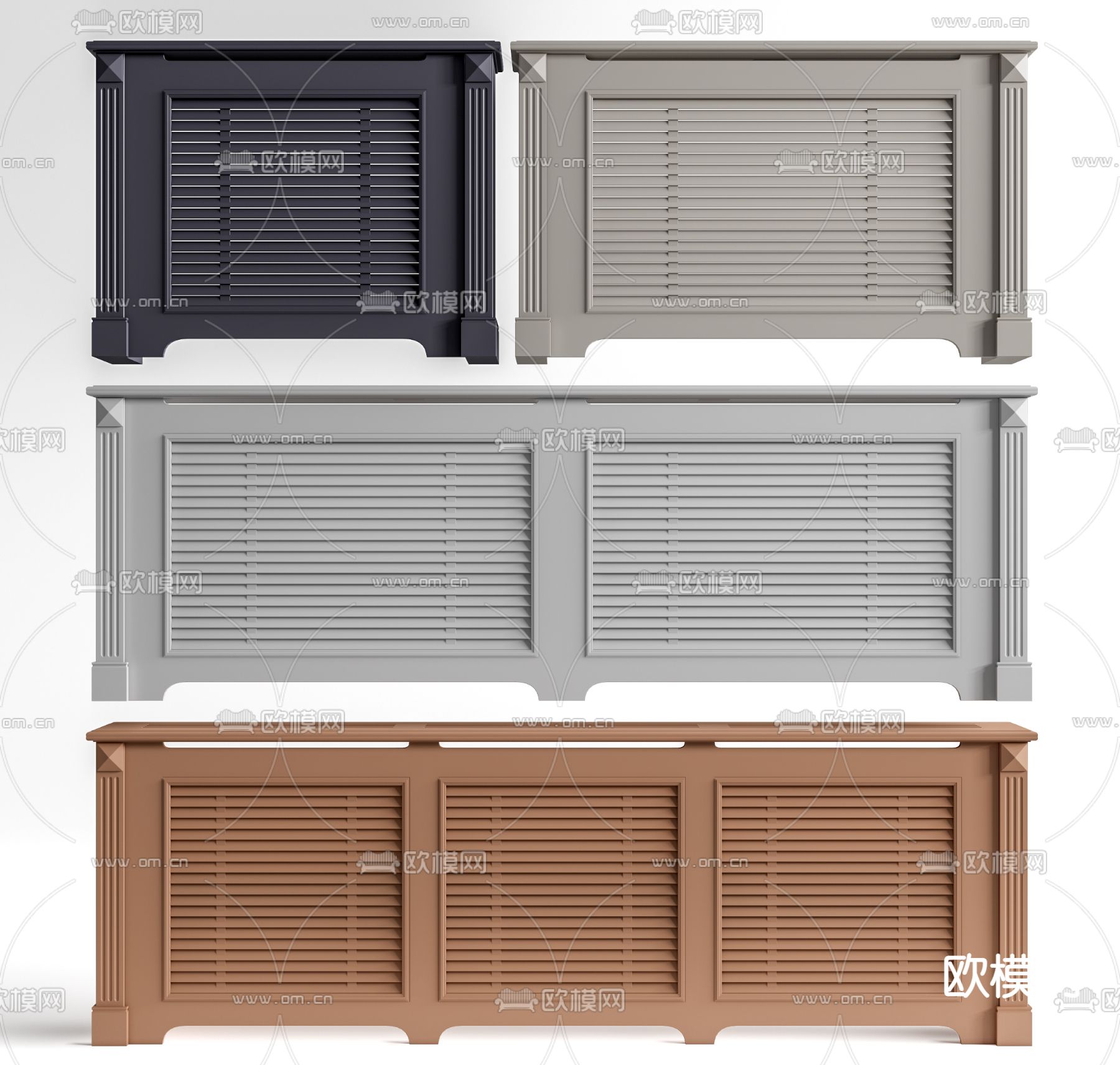 欧式暖气片 取暖器su模型下载（渲染图1）