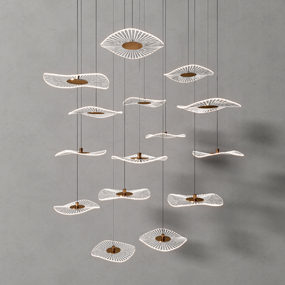  现代大堂吊灯 装饰吊灯su模型 