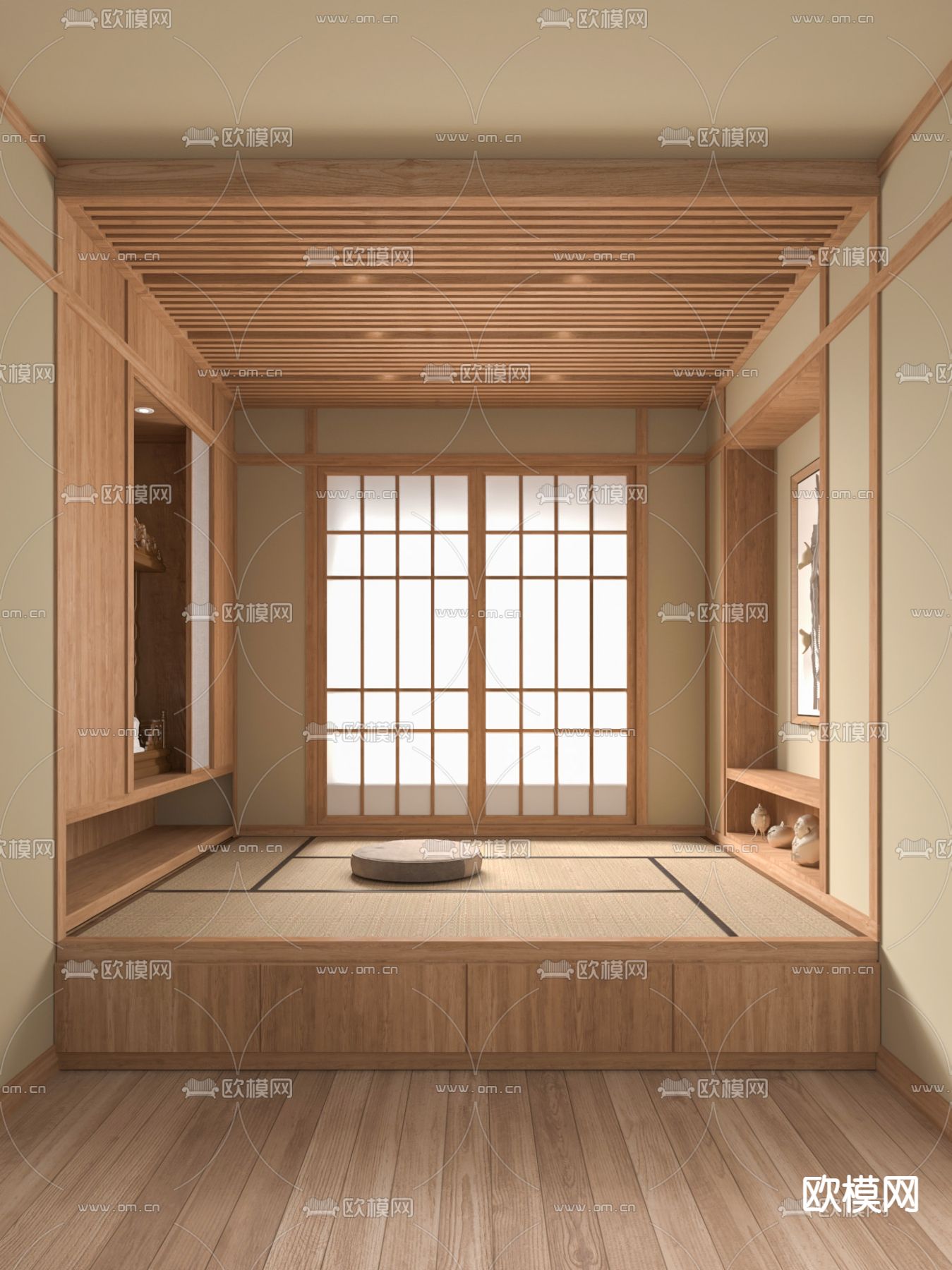 日式榻榻米佛堂su模型