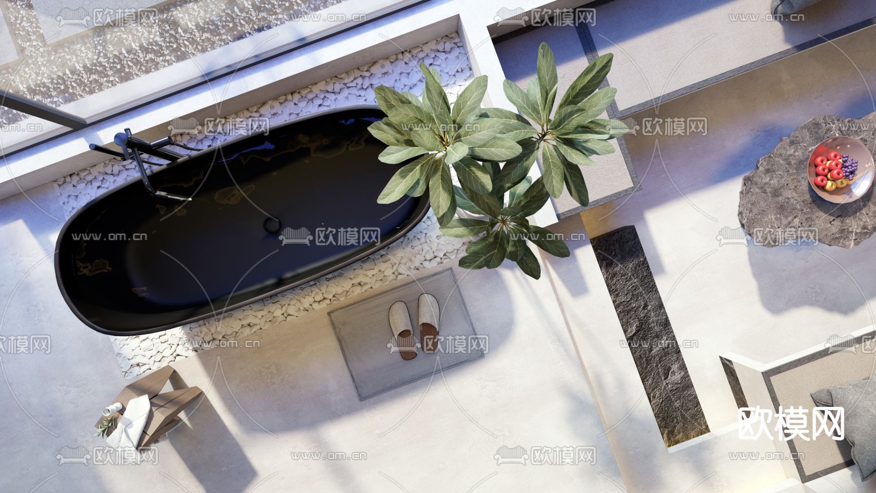 侘寂风民宿包间su模型