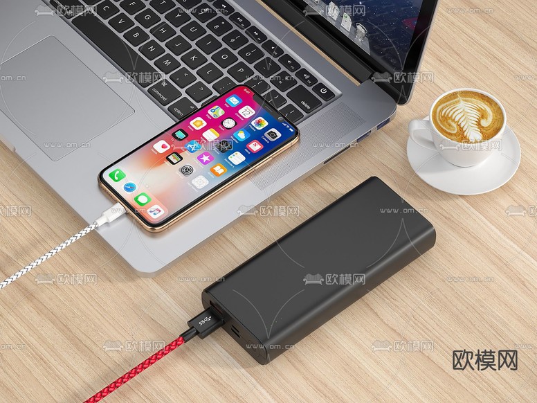 苹果手机 iPhone 充电宝su模型下载(渲染图1)
