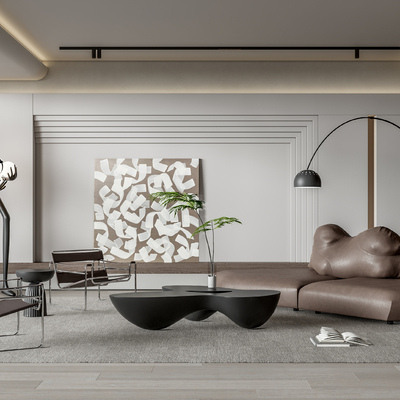 现代客厅su模型