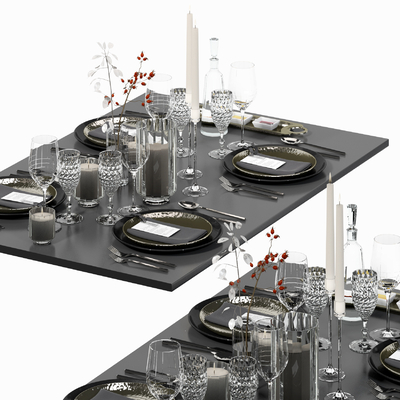  刀叉 西餐餐具su模型 