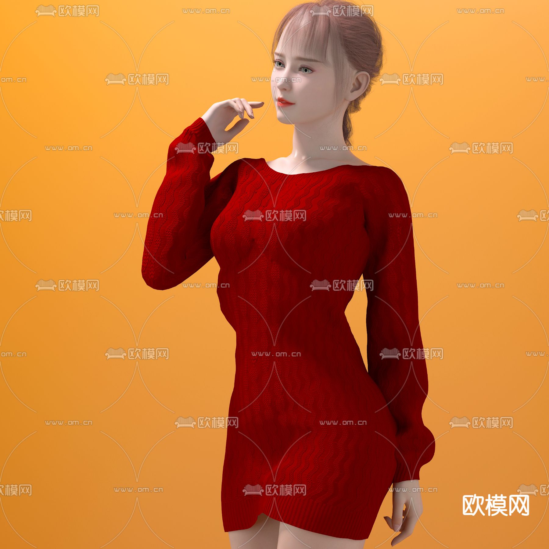 人物 美女3d模型下载（渲染图3）