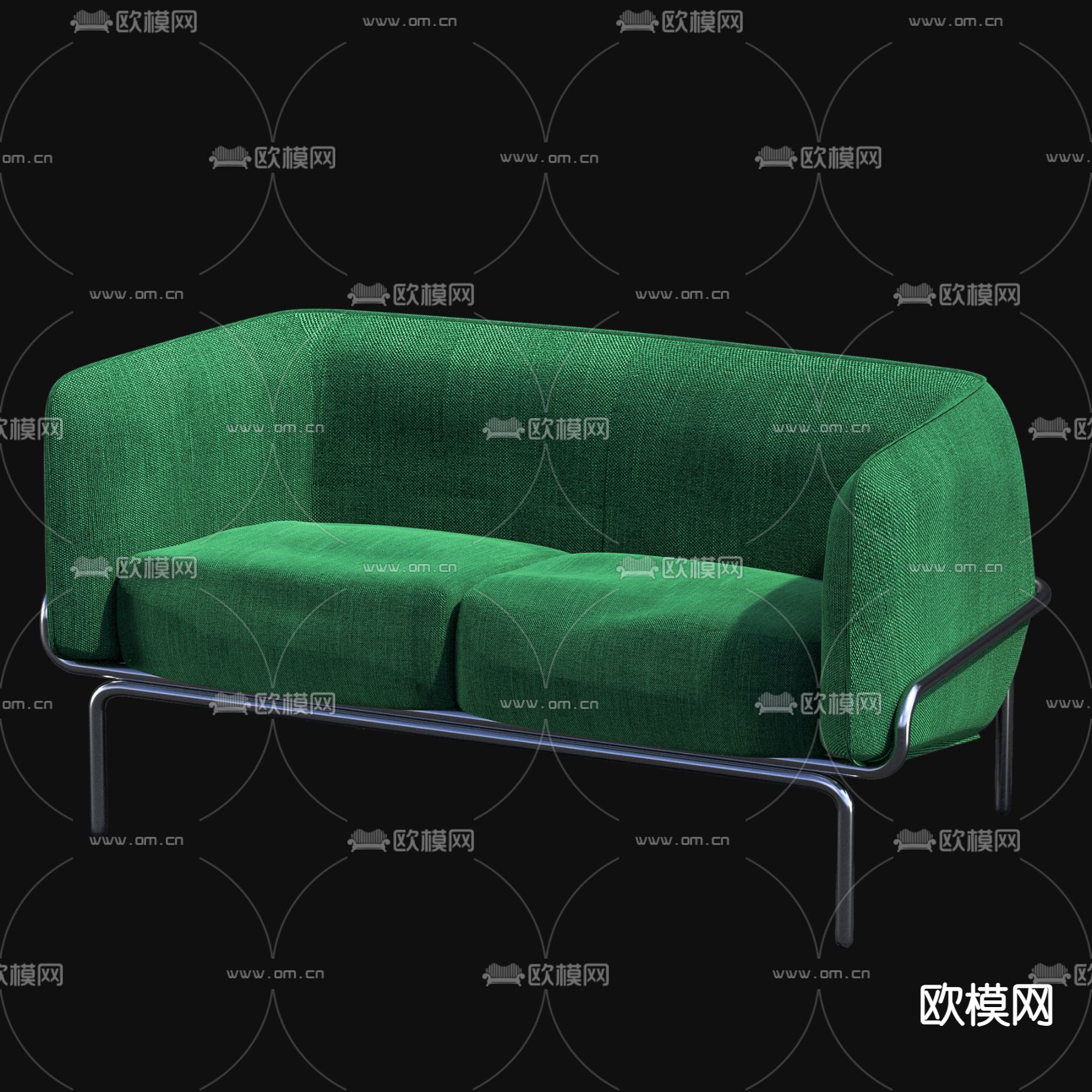 现代简约创意双人沙发免费3d模型下载_ID12259178_3dmax免费模型-欧模网