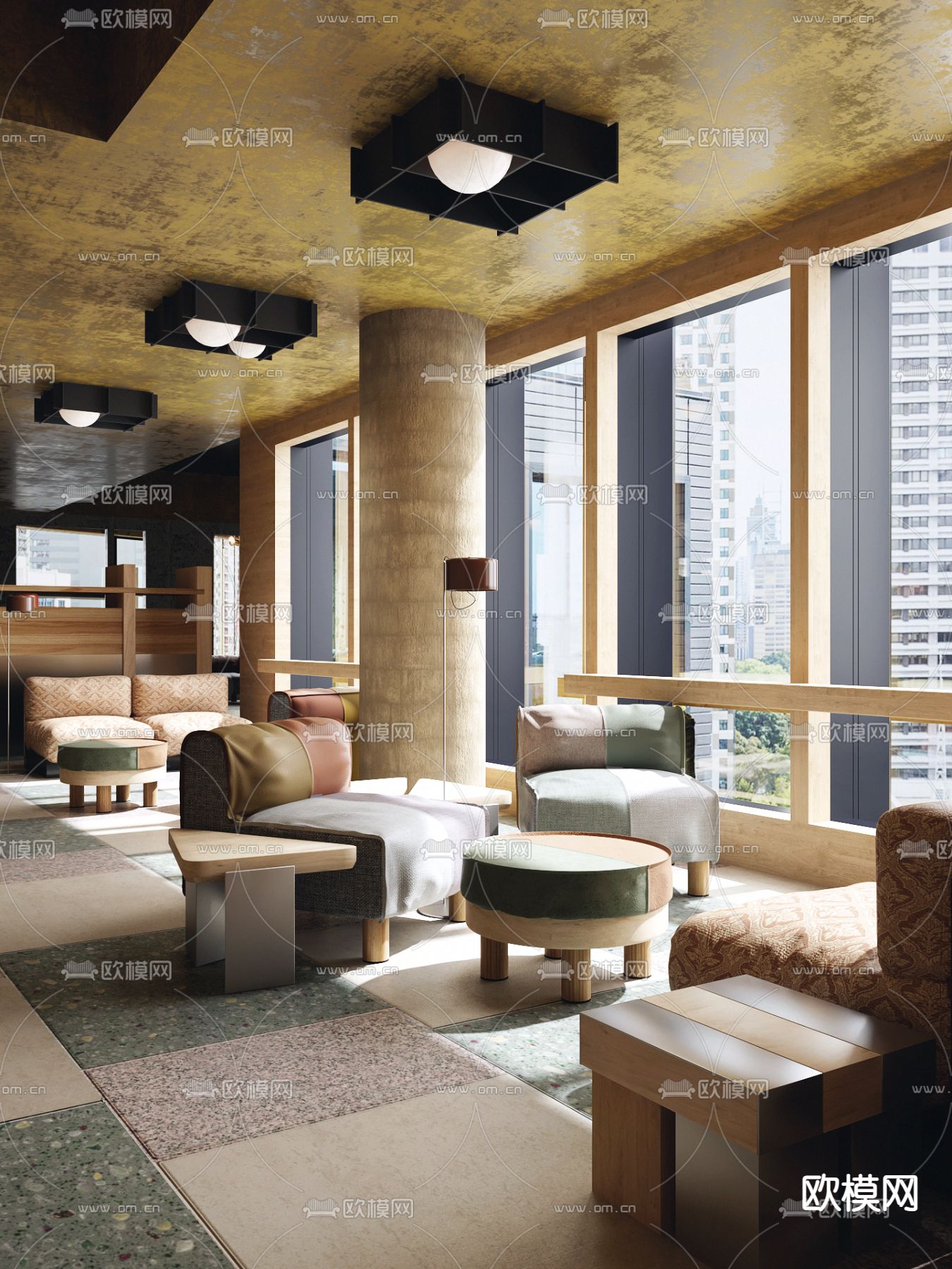 Fiona Lynch Office 侘寂咖啡厅3d模型下载（渲染图1）