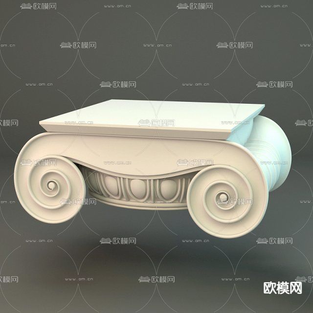 简欧创意罗马柱头免费3d模型下载