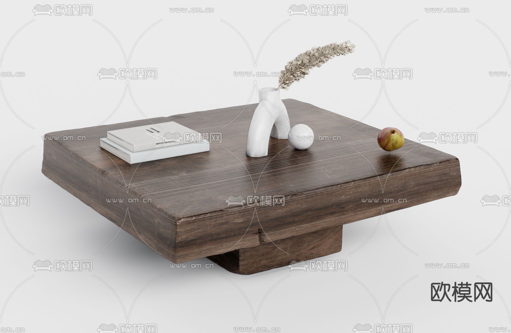 侘寂风茶几su模型