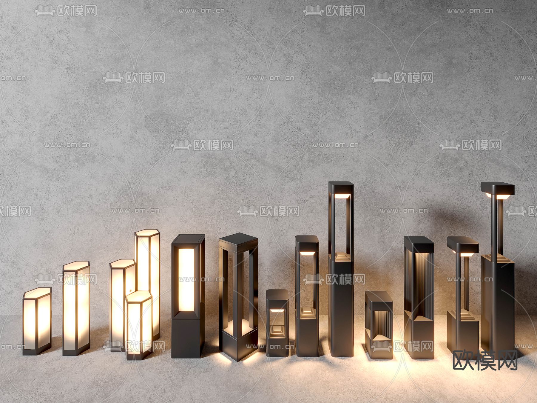 景观灯 草坪灯 户外灯su模型下载（渲染图1）
