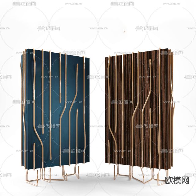 北欧轻奢创意艺术衣柜免费3d模型下载