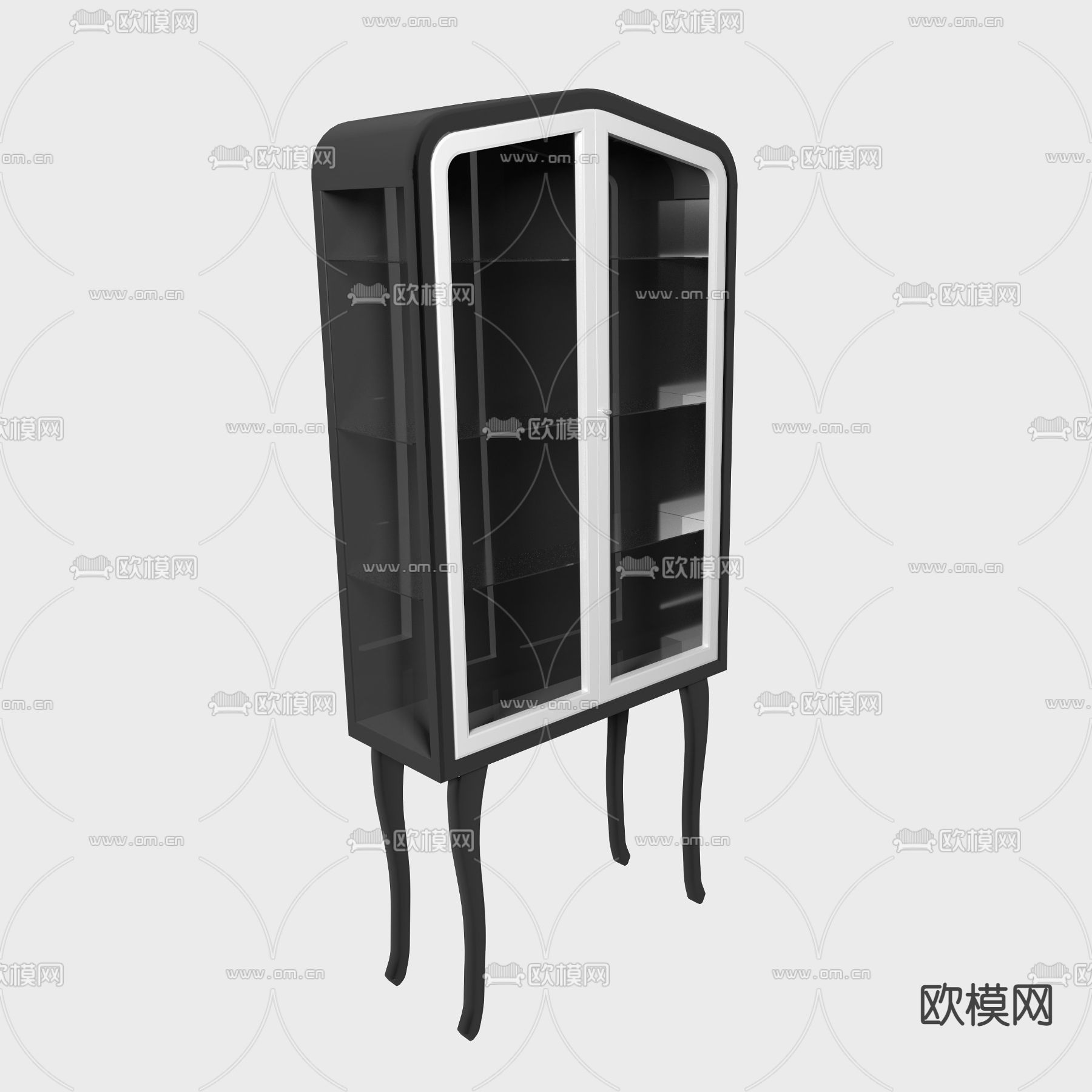 简欧创意艺术装饰柜免费3d模型下载