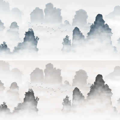  水墨山水画壁纸 