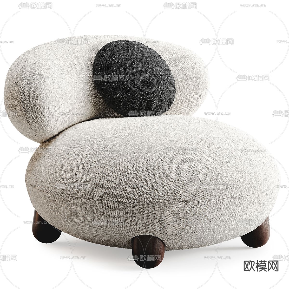 Flock Lounge 休闲沙发3d模型下载（渲染图2）