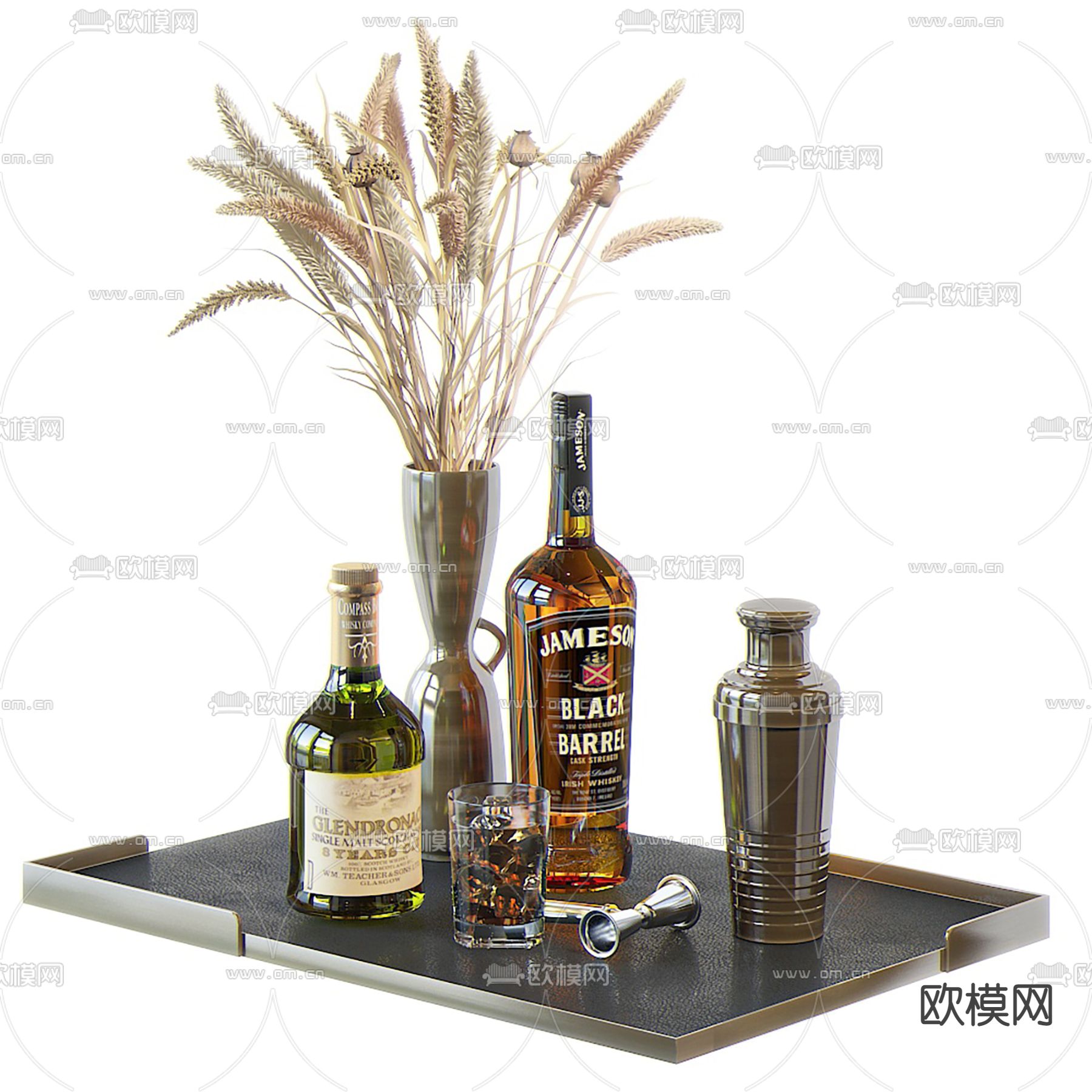洋酒 酒水 杯子su模型