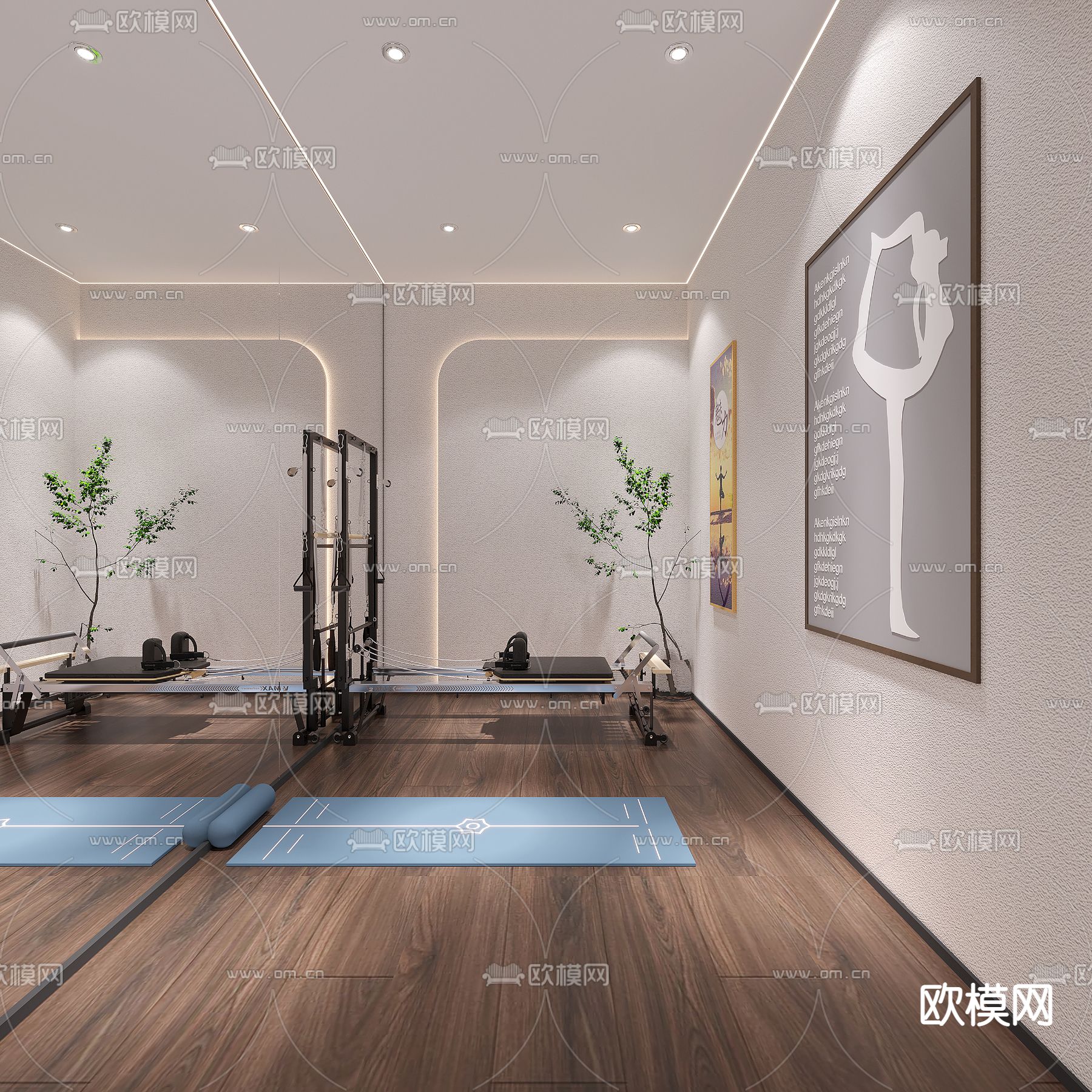 机械训练室 瑜伽室3d模型下载（渲染图2）