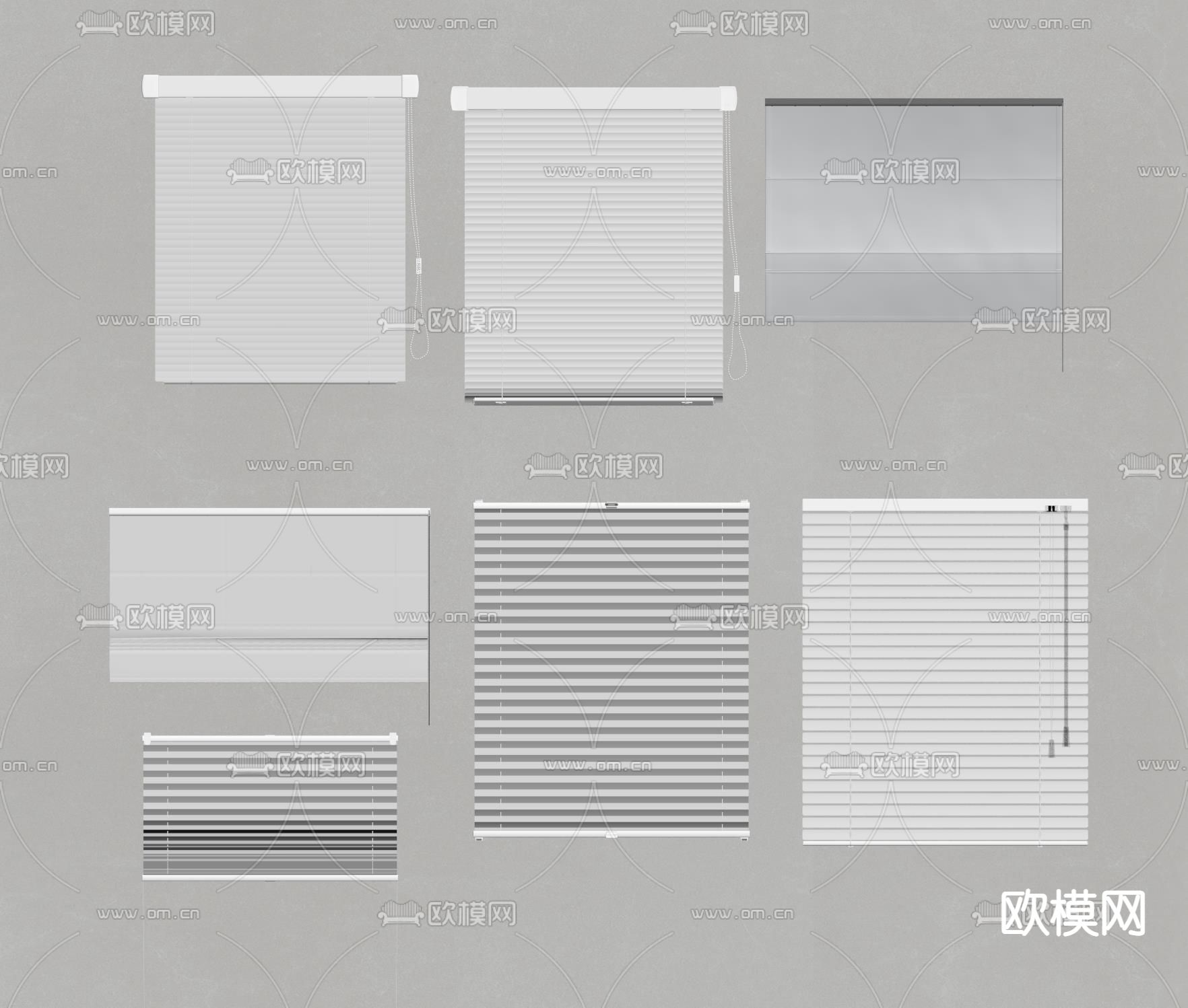 百叶窗 布帘su模型下载（渲染图2）