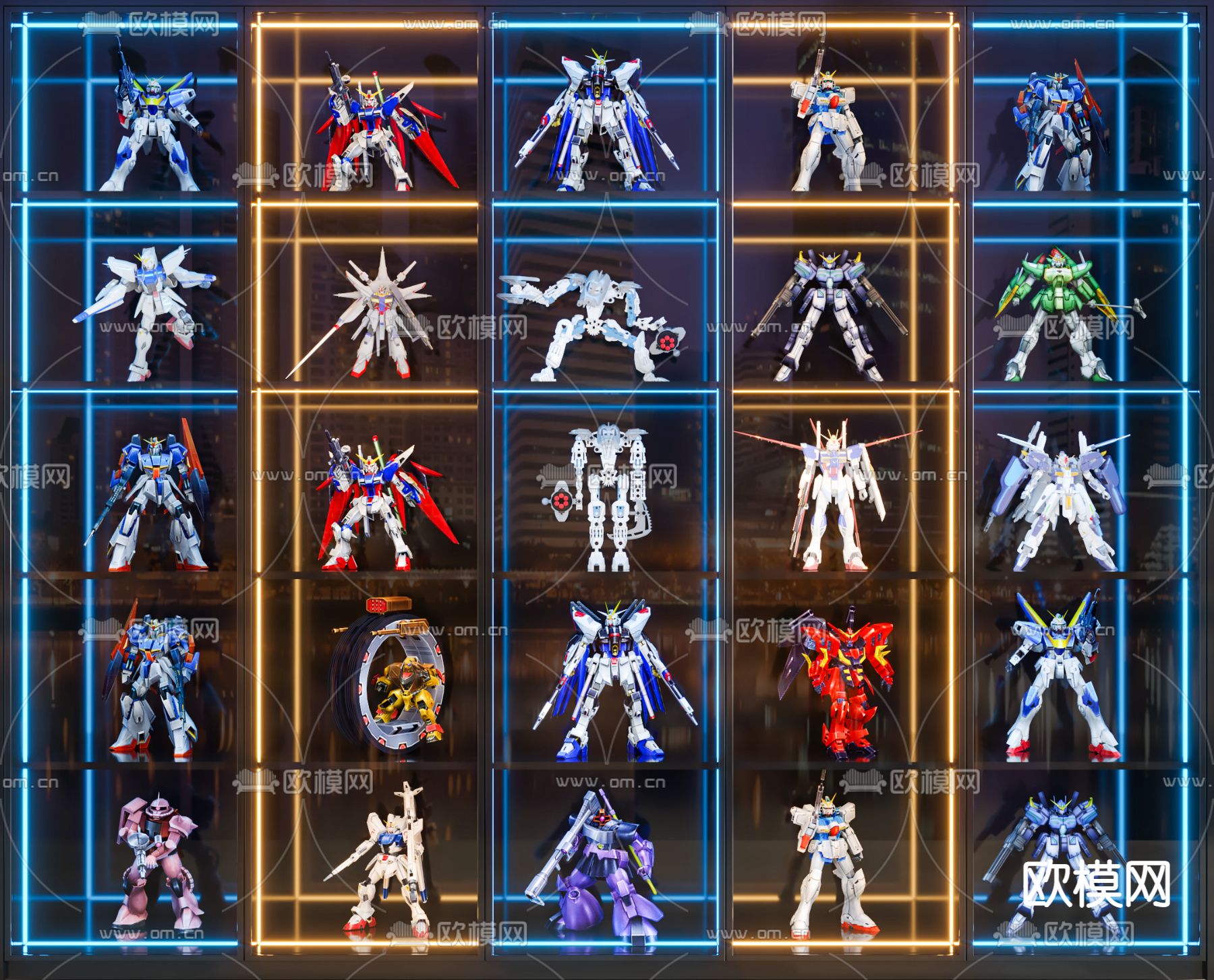 潮玩手办 高达 敢达su模型下载（渲染图1）