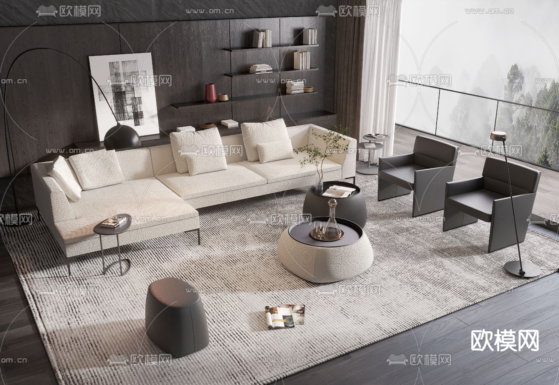 B&B Italia组合沙发3d模型下载