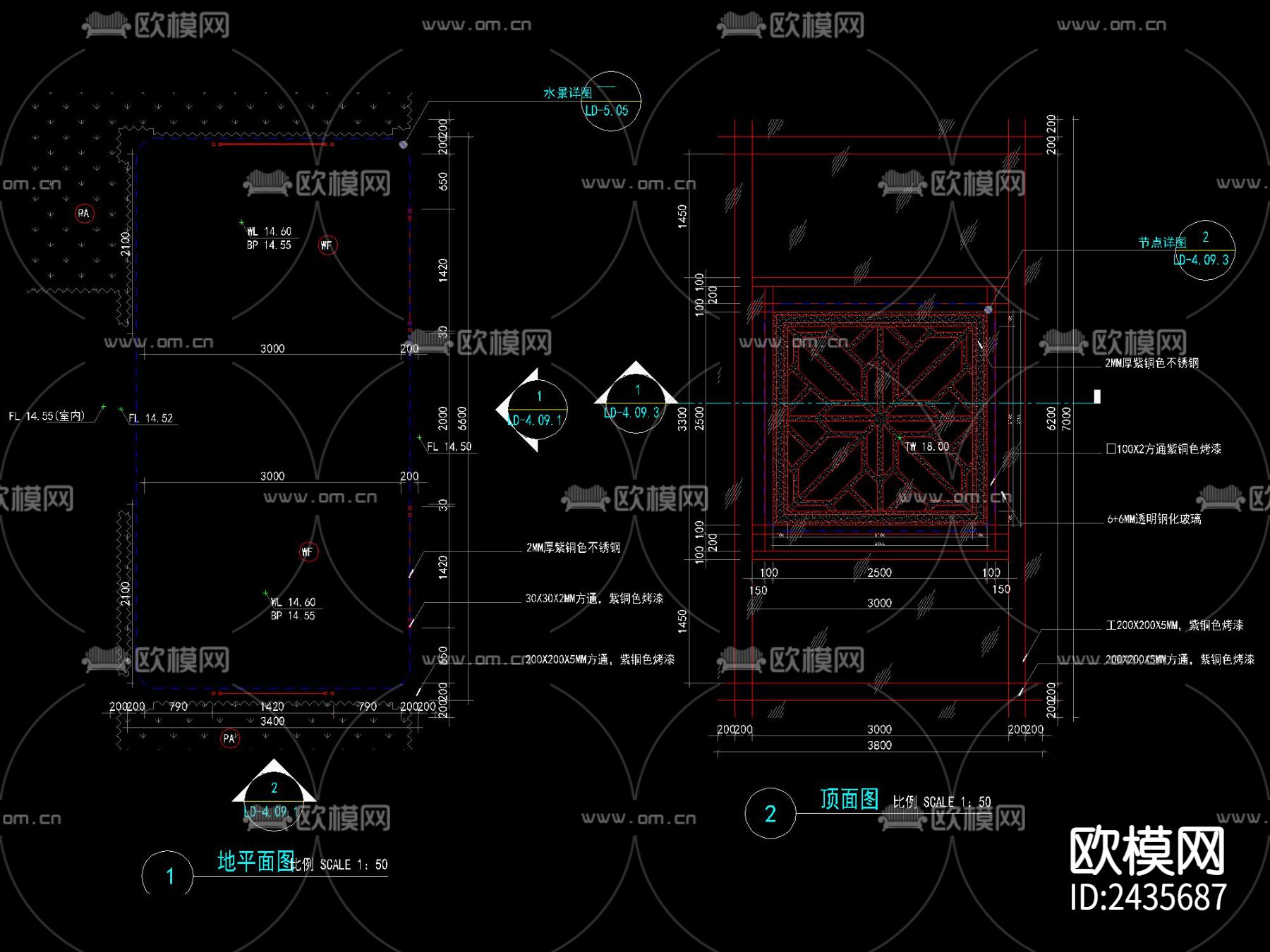 新中式廊架CAD节点大样下载（渲染图5）