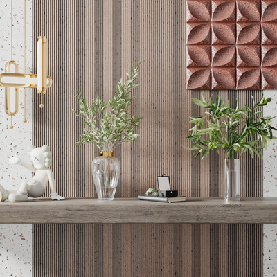  现代水培绿植摆件su模型 