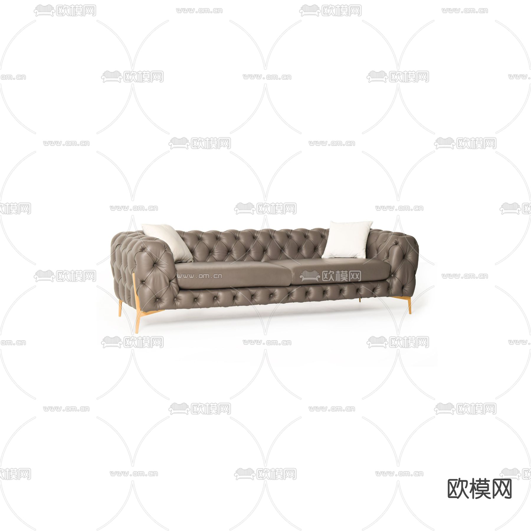 欧式双人沙发su模型下载（渲染图1）