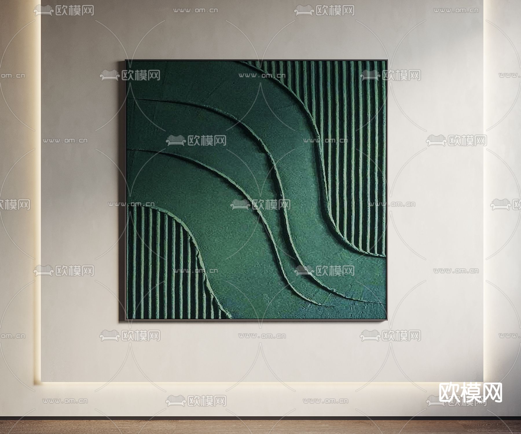 侘寂风抽象装饰画su模型