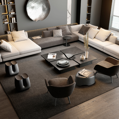  米洛提 Minotti 组合沙发su模型 