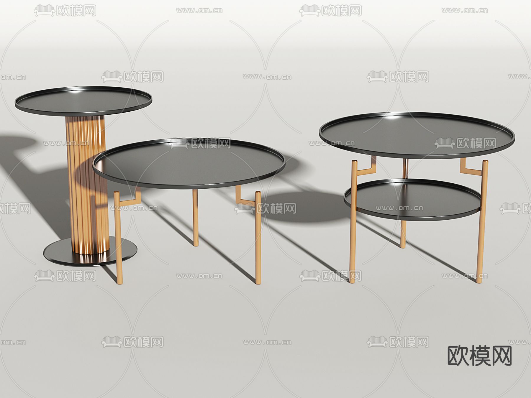 现代茶几su模型下载（渲染图1）