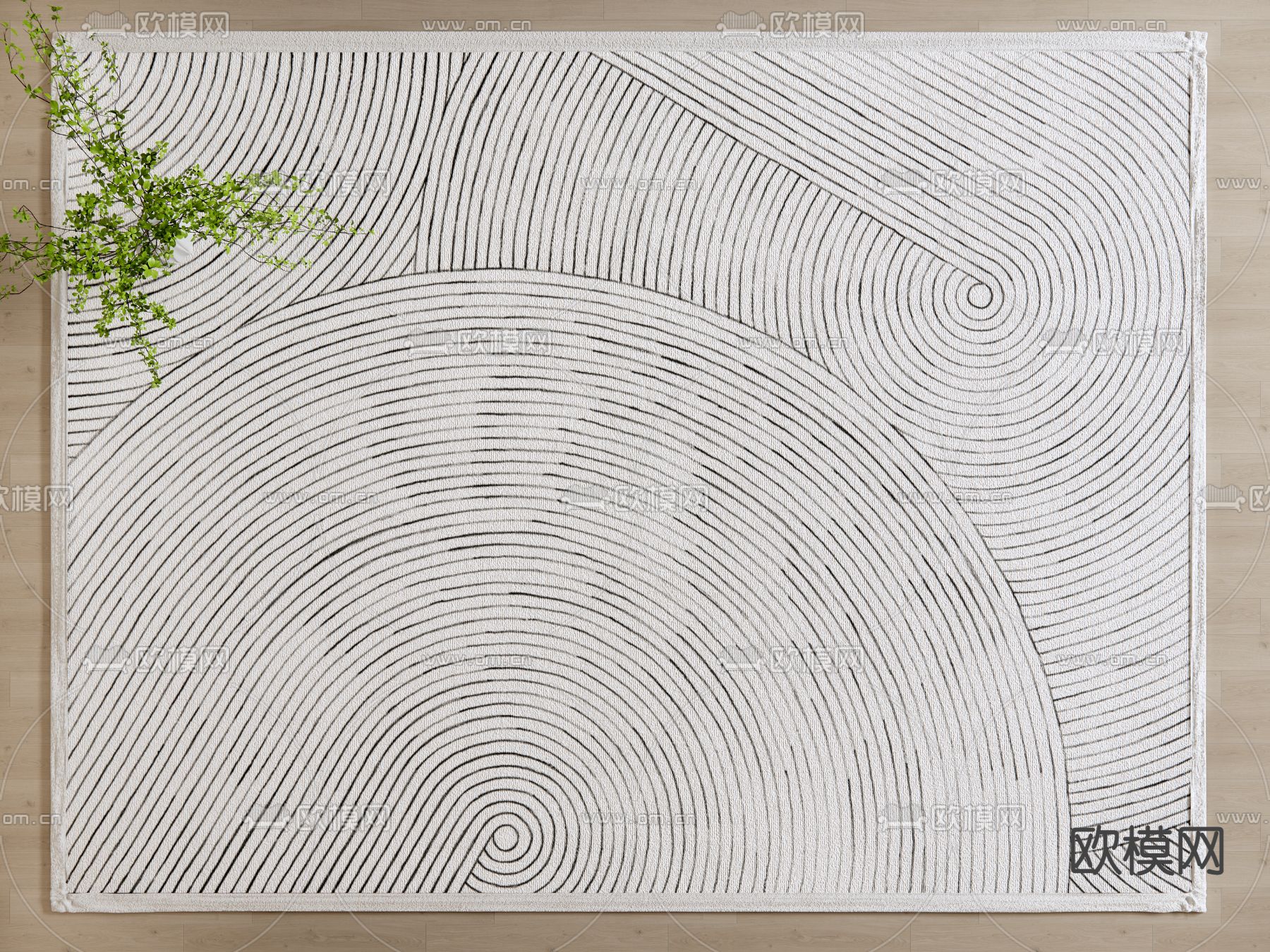 地毯  毛毯 长形地毯su模型下载（渲染图1）