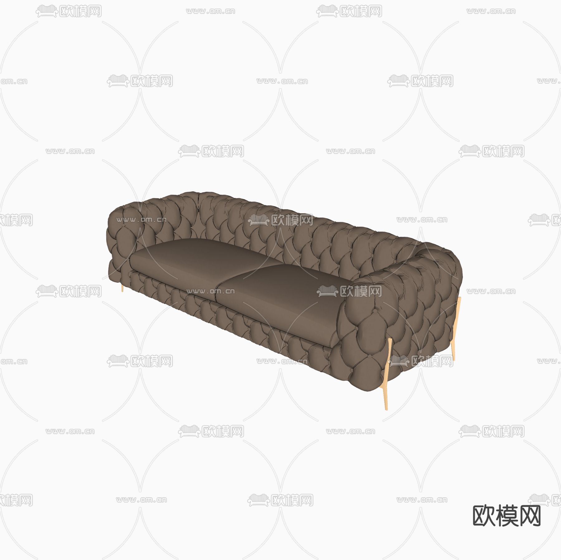 欧式双人沙发su模型下载（渲染图4）