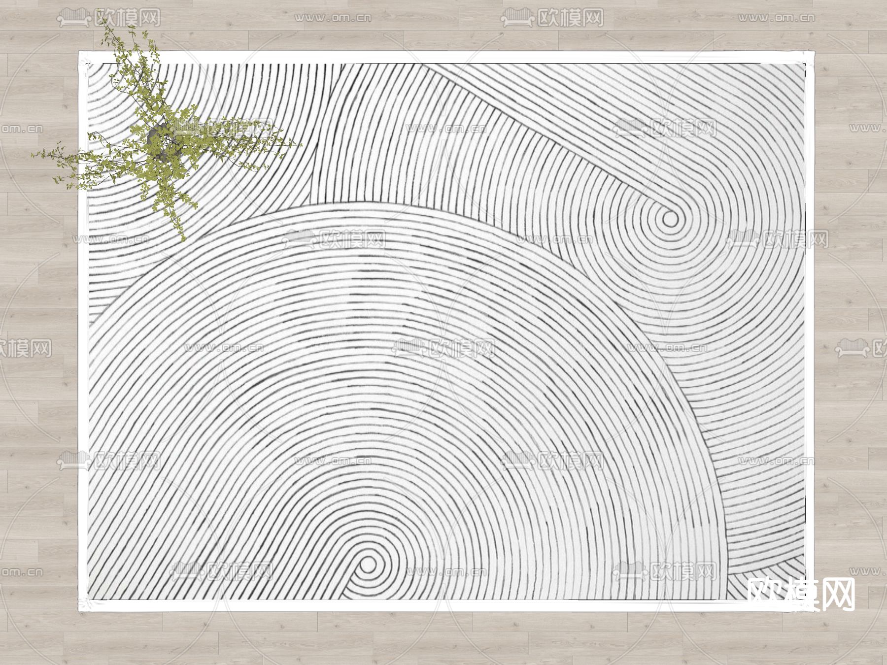 地毯  毛毯 长形地毯su模型下载（渲染图2）